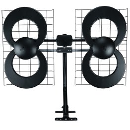 Antennas Direct® ClearStream® 4 UHF Indoor Outdoor TV Antenna, Multi-Directional, 70+ Mile Range, 4K 8K UHD, NEXTGEN TV - with 20-In. Mast, Reflectors