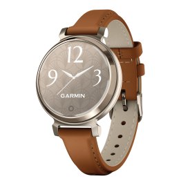 Garmin® Lily® 2 Classic for Women GPS Smartwatch with 35.4-mm Case, Hidden Display, Health/Fitness Monitoring, and 5 ATM Swim Rated (Cream Gold)