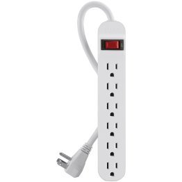 Belkin® 6-Outlet Power Strip with Right-Angle Cord