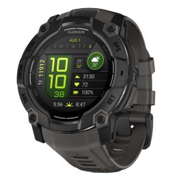 Garmin® Instinct® 3 GPS Smartwatch with 50-mm Case, Bluetooth®, AMOLED, Health/Fitness, Navigation, 10 ATM Water Rated (Black/Charcoal)