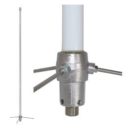 Tram® 200-Watt Pretuned 400 MHz to 495 MHz UHF Fiberglass Base Antenna with 50-Ohm UHF SO-239 Connector, 39 In. Tall (Stainless Steel)