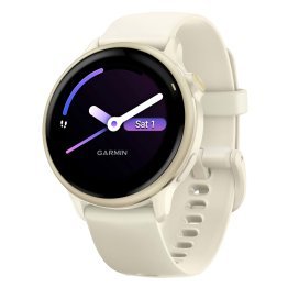 Garmin® vívoactive® 6 Fitness-Tracking AMOLED Smartwatch with Band (Lunar Gold with Bone)