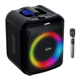 Gemini® GGO Series Portable Bluetooth® TWS Karaoke Speaker with Lights, Microphone, and Remote, Black, GGO-650L