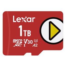 Lexar® PLAY microSDXC™ UHS-I Class 10, U3, V30, and A2 Card (1 TB)