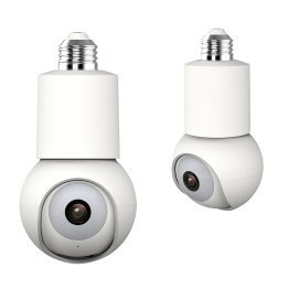 eco4life Wi-Fi® 2K 1440p Smart PTZ Light Bulb Security Camera, SC-RIPC-2006
