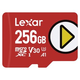Lexar® PLAY microSDXC™ UHS-I Class 10, U3, V30, and A2 Card (256 GB)