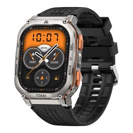KOSPET® TANK M3 Ultra GPS Smartwatch with 1.96-In. AMOLED Touch Screen, Bluetooth®, 170+ Sports Modes, Military Grade Protection, and 1 Band (Silver)
