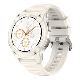 KOSPET® TANK S2 GPS Smartwatch with 1.32-In. AMOLED Touch Screen, Bluetooth®, 170+ Sports Modes, and Military Grade Protection (Lily White)