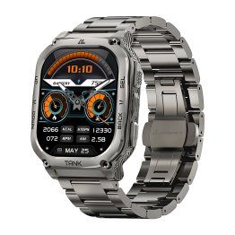 KOSPET® TANK M3 Special Edition Smartwatch with 1.96-In. AMOLED Touch Screen, Bluetooth®, 170+ Sports Modes, and Military Grade Protection (Silver)