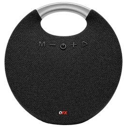 QFX® Portable Bluetooth® Speaker with Passive Bass Radiator and FM Radio, True Wireless, Black, BT-200