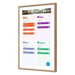 Apolosign® 21.5-In. Dual-Mode Digital Calendar, Wall Planner, and Smart Family Organizer (Teak Yellow)