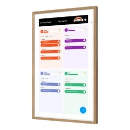 Apolosign® 27-In. Dual-Mode Digital Calendar, Wall Planner, and Smart Family Organizer (Teak Yellow)