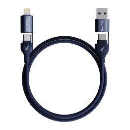 Nautica® 4-Ft. 100-Watt 4-in-1 Multi-Port Cable, Urban CB400 (Navy)