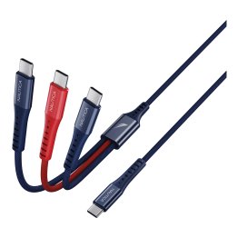 Nautica® 4-Ft. 60-Watt 3-in-1 Multi-Port Cable, Urban CB600 (Navy)