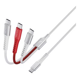 Nautica® 4-Ft. 60-Watt 3-in-1 Multi-Port Cable, Urban CB600 (White)