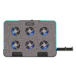 ENHANCE Voltaic 2 Laptop Cooling Pad with 6 Fans, RGB Lighting, and Dual USB Ports