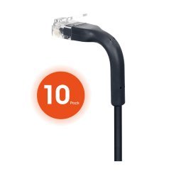 Intellinet Network Solutions® CAT-6 U/UTP FlexiBoot Slim Network Patch Cable, 10 Pack (3 Ft.; Black)