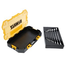 DEWALT® TOUGHSERIES™ 8-Piece SAE Combination Wrench Set Plus Stackable Case with Clear Lid, DWMT45427