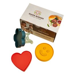 SHAPE BURGER™ Burger Shaping Set with Molds, Apron, Spandel