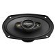 Pioneer® TS-A6961F 6-In. x 9-In. 450-Watt 4-Way Full-Range Coaxial Speakers Gold and Black, Max Power 2 Pack