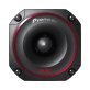 Pioneer® P.R.O. Series TS-B351PRO 3.5-In. 300-Watt-Max-Power Bullet Tweeters, Black and Red, 2 Count