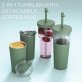 ASOBU® Marina See-Through Triton™ Tumbler with Flexible Straw (Green)