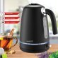 Brentwood® 7-Cup 1,500-Watt Cordless Electric Stainless Steel Kettle (Black)