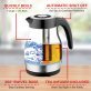 Brentwood® 1.79-Qt. 1,100-Watt Cordless Glass Electric Kettle with Tea Infuser and Swivel Base (Black)
