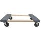 Monster Trucks® Wood 4-Wheel Dolly, Carpeted