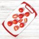 Starfrit® Antibacterial Cutting Board 10"x6", Red/White
