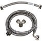 Certified Appliance Accessories Braided Stainless Steel Steam Dryer Installation Kit with Elbow, 5ft