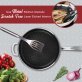 Brentwood® 11-In. 3-Ply Hybrid Non-Stick Stainless Steel Induction-Compatible Deep Sauté Pan with Glass Lid