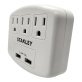 STANLEY® PlugMax 3-AC-Outlet and 2-USB-Plug Wall Tap