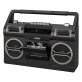 JENSEN® Cassette Player/Recorder/Radio Boom Box, Black, MCR-500