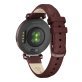 Garmin® Lily® 2 Classic Health and Fitness Smartwatch with Anodized Aluminum Bezel/Case and Leather Band (Dark Bronze)