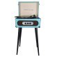 Proscan® Bluetooth® Belt-Drive Suitcase-Style Retro Turntable with FM Radio and Stand, Blue
