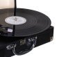 Proscan® Bluetooth® Belt-Drive Suitcase-Style Retro Turntable, Black