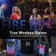 IQ Sound® FIRE BOX 8-In. Bluetooth® Portable Party System, True Wireless, with FM Radio, Lights, Microphone, and Remote, IQ-7008DJBT