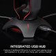 ENHANCE Gaming Headset Stand with Mouse Bungee and LED Accents, Black