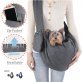 GOOPAWS® Hands-Free Comfy Pet Sling Bag for Small Dog or Cat, Smoke Gray