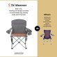 Arrowhead Outdoor® Portable Folding USB-Heated Camping Chair with 6-Can Armrest Cooler, Gray