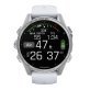 Garmin® fēnix® 8 AMOLED Multisport 43-mm GPS Watch with Silicone Band (Silver/Whitestone)