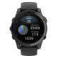 Garmin® fēnix® E AMOLED Multisport 47-mm GPS Smartwatch with Black Silicone Band (Slate Gray/Stainless Steel)