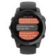 Garmin® fēnix® E AMOLED Multisport 47-mm GPS Smartwatch with Black Silicone Band (Slate Gray/Stainless Steel)