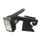 Insert Toolless Products Easy-Install 1,000-Lumen Gutter-Mount Triple-Head Solar Security Light, Black