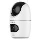Lorex® Wi-Fi® 2K Dual-Lens Pan-Tilt-Digital Zoom Indoor Security Camera with Person and Animal Detection, White, W463AQD-E