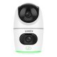 Lorex® Wi-Fi® 2K Dual-Lens Pan-Tilt-Digital Zoom Indoor Security Camera with Person and Animal Detection, White, W463AQD-E
