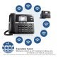 Panasonic® Corded DECT 6.0 4-Line Office Phone Base Station with Answering Machine, Black, KX-TGW420B
