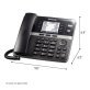 Panasonic® Corded DECT 6.0 4-Line Office Phone Base Station with Answering Machine, Black, KX-TGW420B