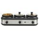 Culinary Chef 420-Watt Triple Slow Cooker and Buffet Server with Three 2.5-Quart Ceramic Pots